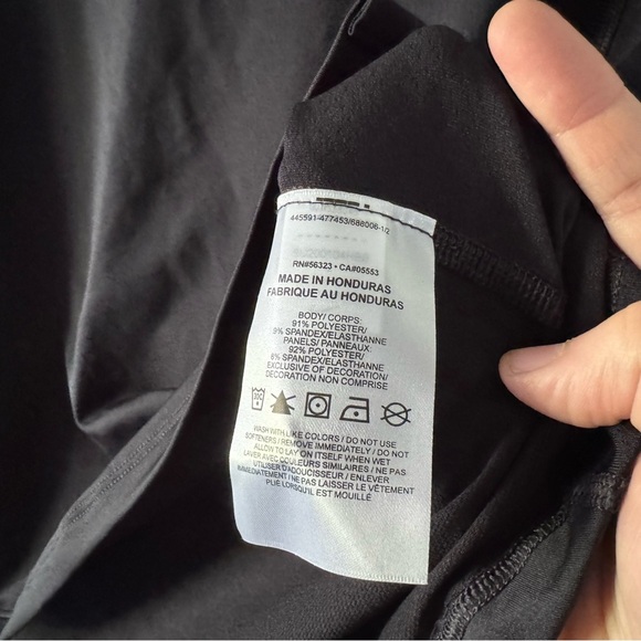 Nike Pro Slim Fit Training Shirt Black Long Sleeve Athletic Swoosh Logo Lg NEW - Picture 8 of 12